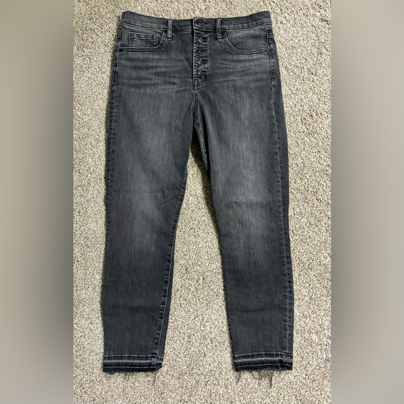 Gap High Rise True Skinny Ankle Jeans Exposed Buttons - Picture 5 of 12